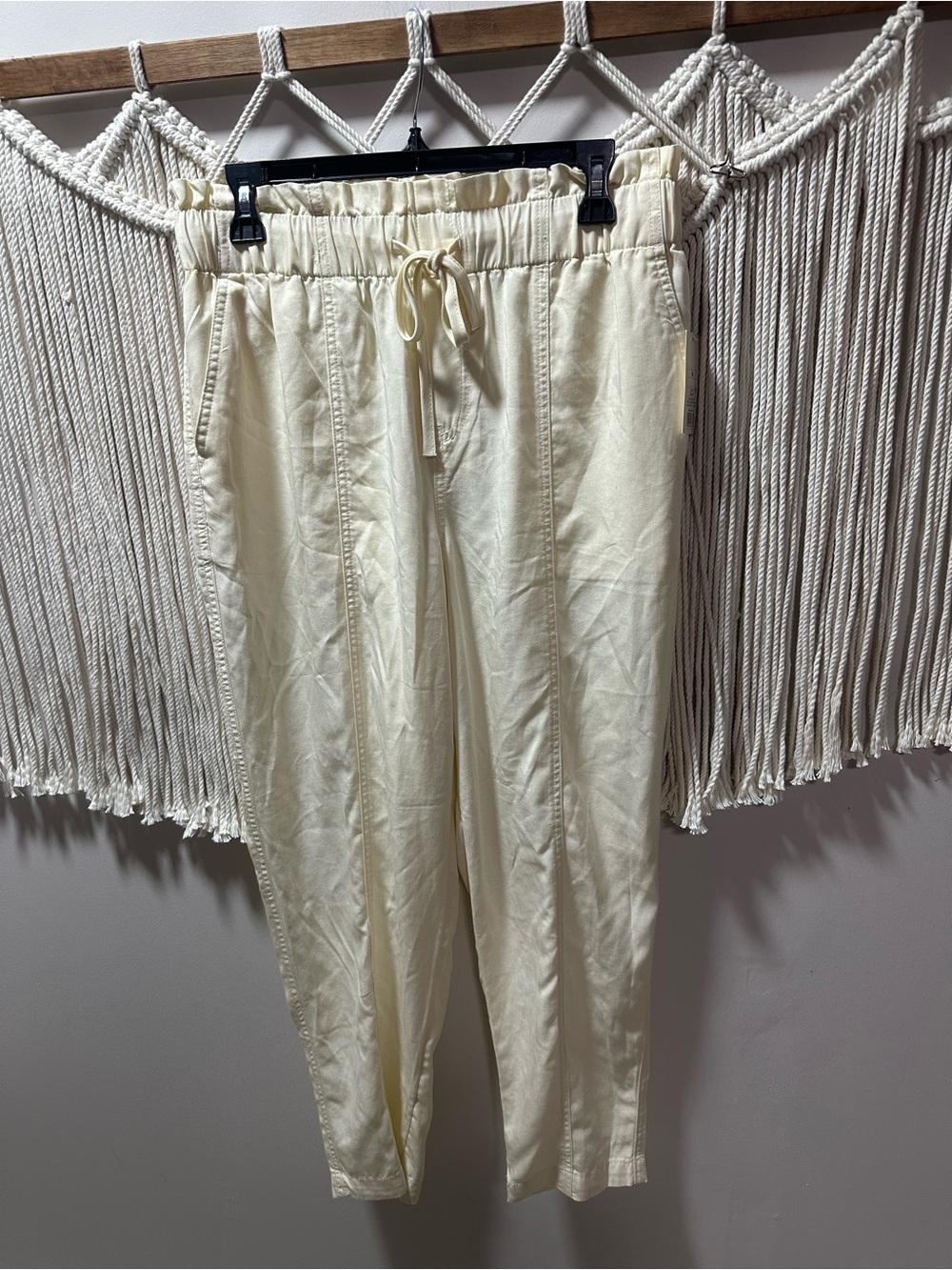 Target Cream Straight-Leg Drawstring Trousers